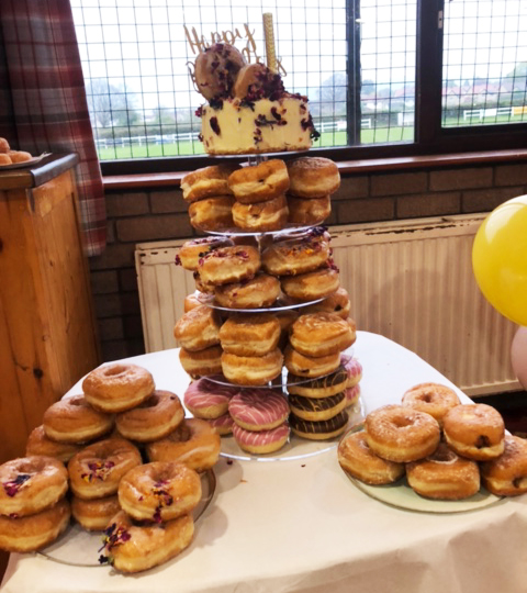 doughnut cake stand